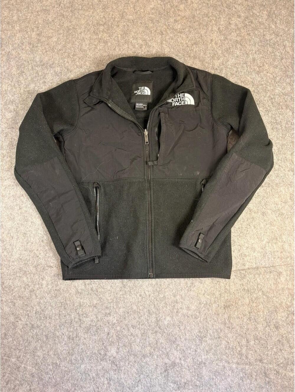 The North Face Denali Jacket Polartec Fleece Teen Boys Full Zip Black XL